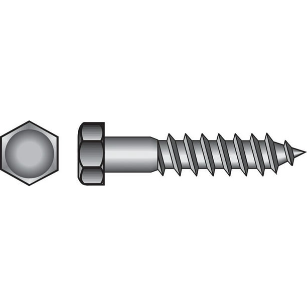 zinc The Hillman Group Lag Screw 3/8 X 3 Grade 2 Hex Head zinc The Hillman Group Lag Screw 3/8 X 3 Grade 2 Hex Head